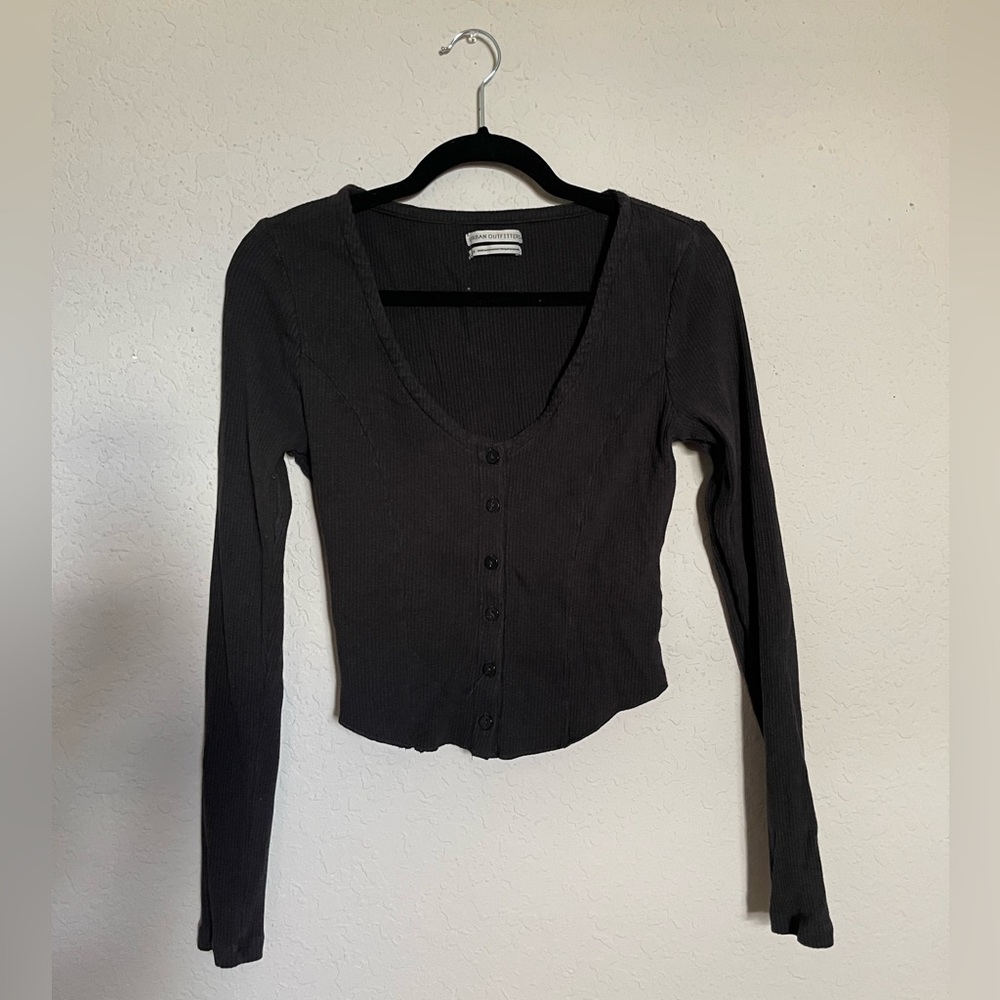 Ribbed Cropped Long Sleeve
